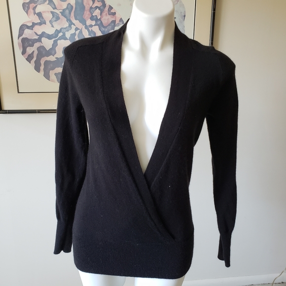 J. Crew Sweaters - J. Crew Black Wrap Sweater Small